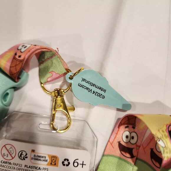 Loungefly Nickelodeon Spongebob Square Pants Patrick Ice Cream Lanyard ID Holder - Picture 8 of 10